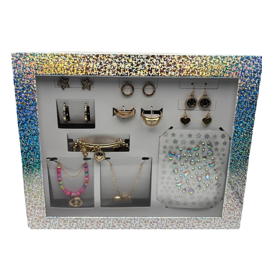 Girls‎ Jewelry Gift Set 12 Days of Sparkle Hologram Calendar